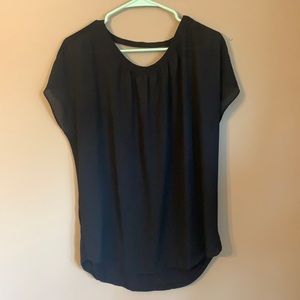Black blouse with cut out detail in back